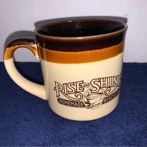 Vintage 1986 Hardees Rise and Shine Homemade Biscuits Coffee Cup Mug Retro 80’s